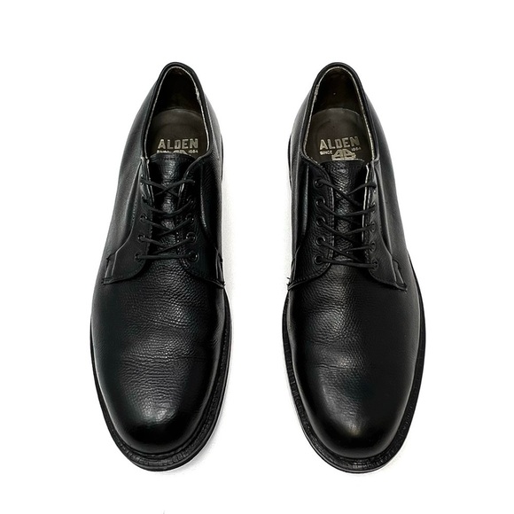 Alden 945 Men’s Oxford Dress shoe Size 9 Black Alpine Grain Calfskin Leather EUC - Picture 3 of 13